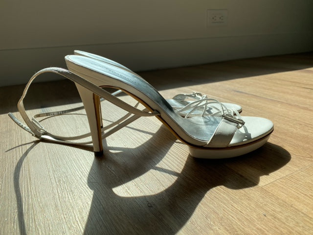 Ivory Dolce & Gabbana Ankle Strap Sandals